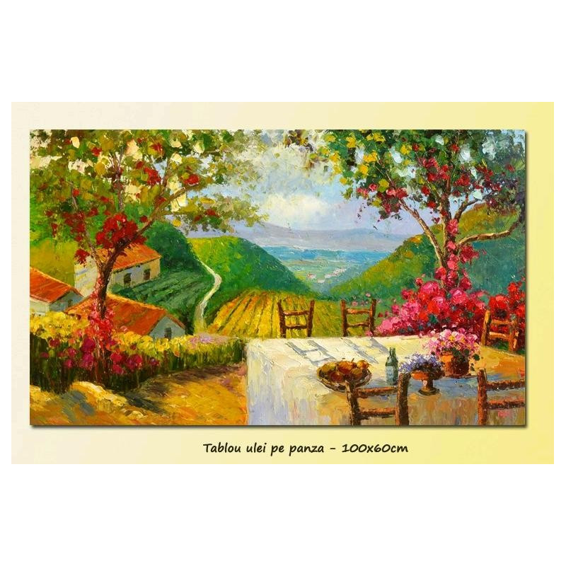 Tablou living - Acalmie - ulei pe panza 100x60cm