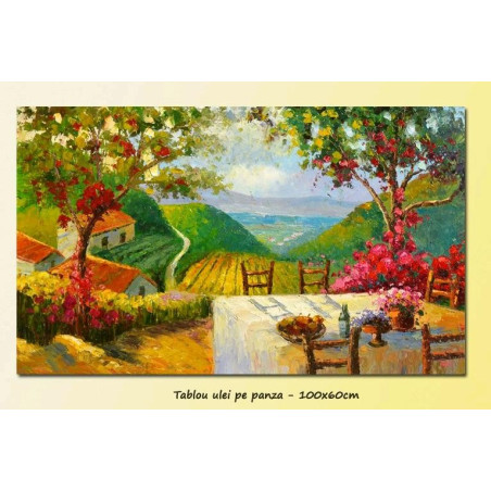 Tablou living - Acalmie - ulei pe panza 100x60cm