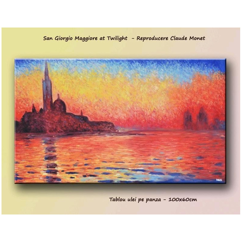 San Giorgio Maggiore at Twilight (100x60cm) Reproducere