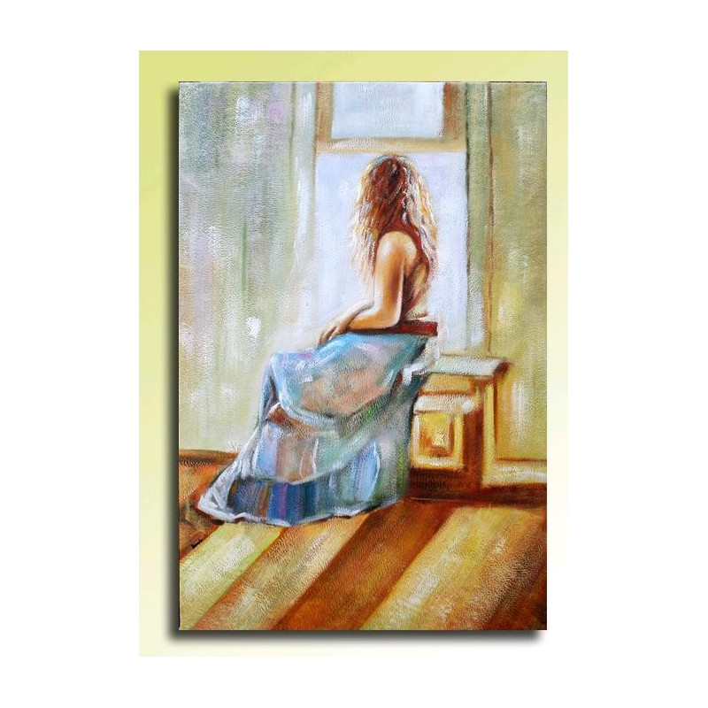 Asteptare ( tablou ulei 90x60cm )