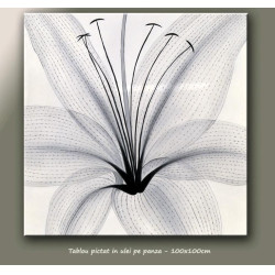 Tablou floral - Delicata - ulei pe panza 100x100cm
