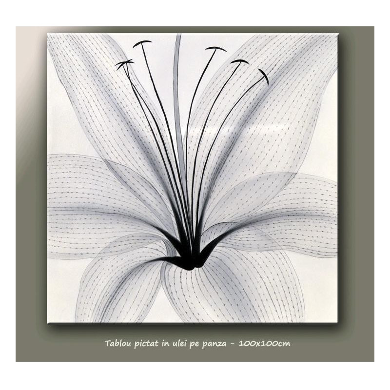 Tablou floral - Delicata - ulei pe panza 100x100cm