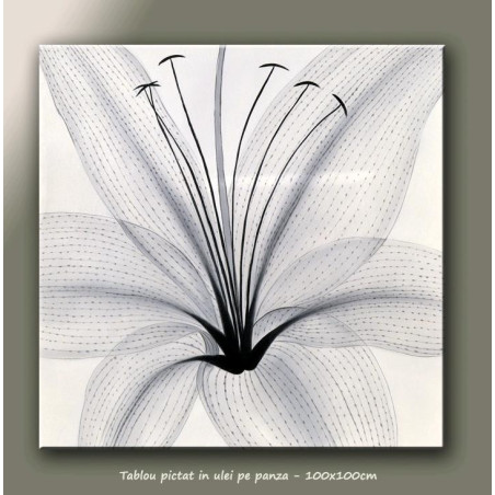 Tablou floral - Delicata (3) - ulei pe panza 100x100cm