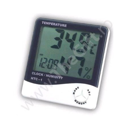 Ceas cu termometru si higrometru digital LCD