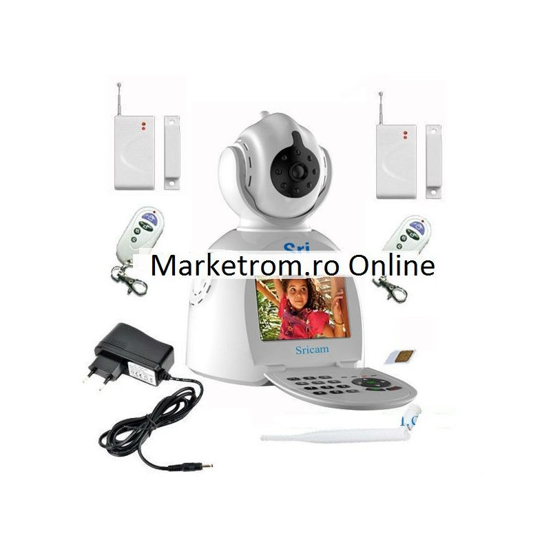 Video camera IP cu sistem de alarma-fum,foc,efractie,miscare