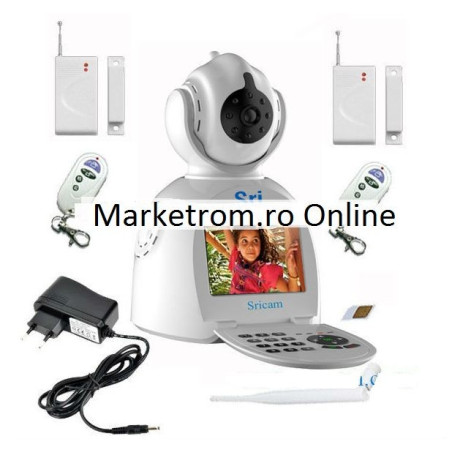 Video camera IP cu sistem de alarma-fum,foc,efractie,miscare