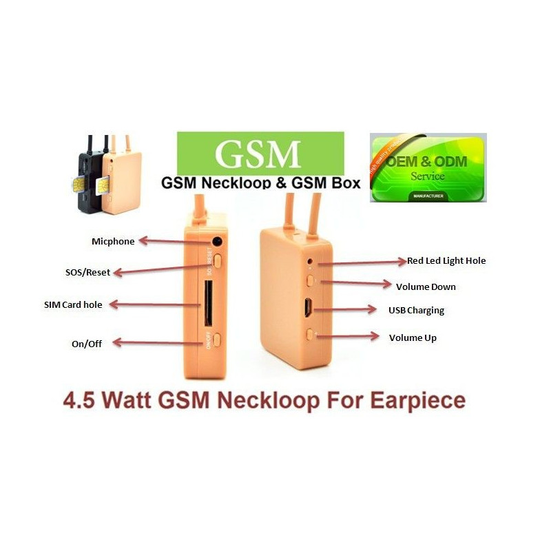 nano-micro casca cu microfon si transmisie GSM