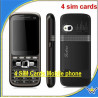 Telefon C8 cu 4 SIM-uri radio si TV