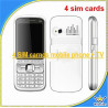 Telefon C8 cu 4 SIM-uri radio si TV