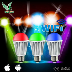Bec multicolor controlat prin telefon Wifi