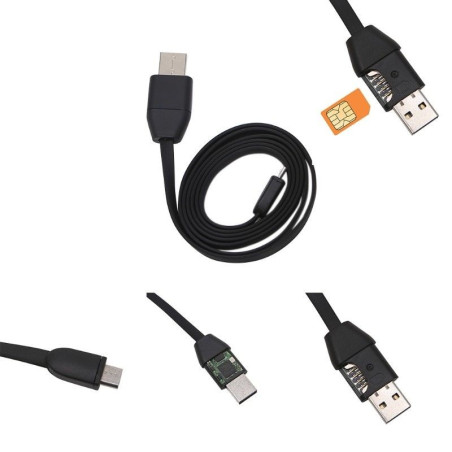 Microfon spion cu GSM ascuns in cablu de date