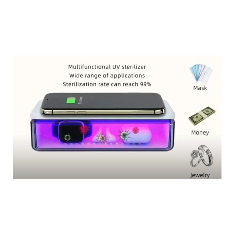 Cutie de dezinfectie cu raze UV-C pentru telefon