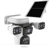 Camera Supraveghere 4G cu cartela SIM, 3 Lentile, Panou Solar 8W si baterie de 8000mAh