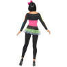 Costum neon schelet cu tutu si colanti