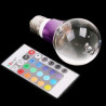 Bec decorativ rotund LED 16 culori cu telecomanda
