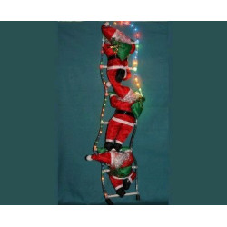 Set 3 Mos Craciuni, pe scara cu furtun luminos