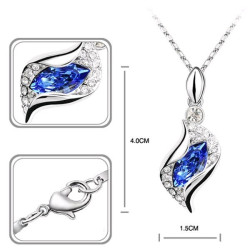 Set bijuterii cu cristale Swarovski Angel