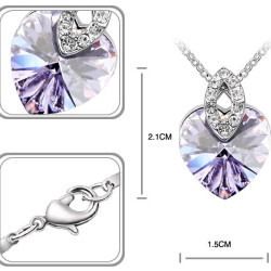 Set bijuterii cu cristale Swarovski Love Heart