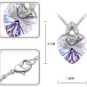 Set bijuterii cu cristale Swarovski Love Heart