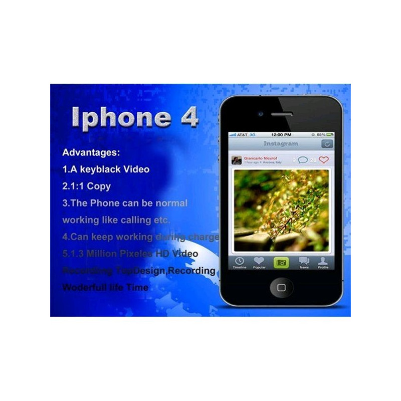 Iphone 4 camera video spy mascata TI797