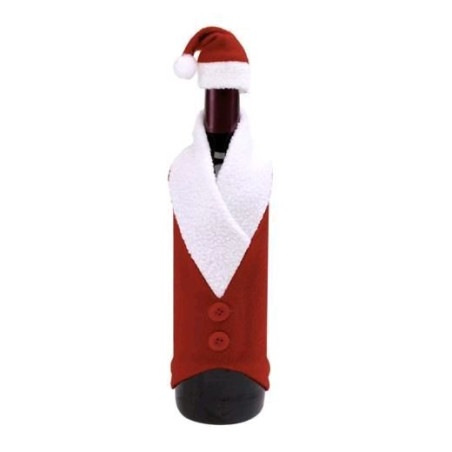  Costum Mos Craciun pentru sticla de vin